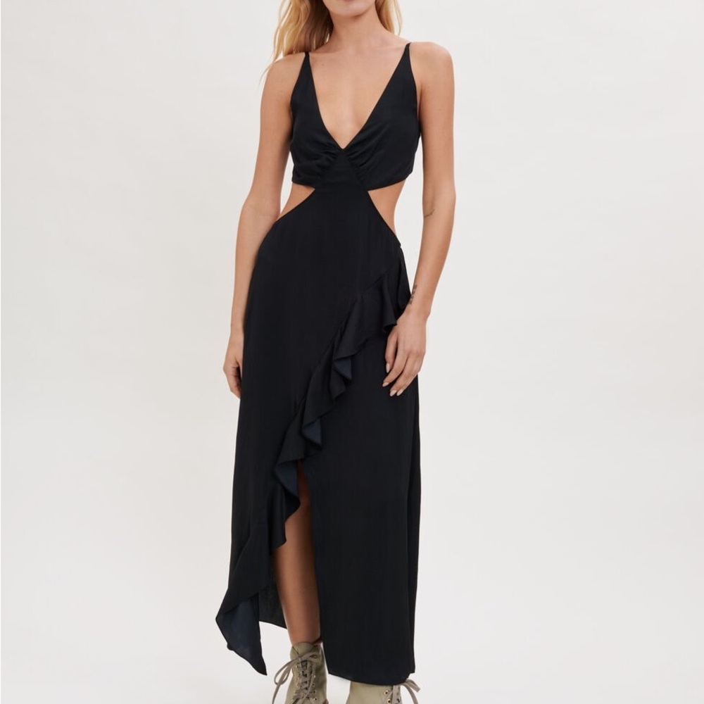 MAJE Cutout Black Dress